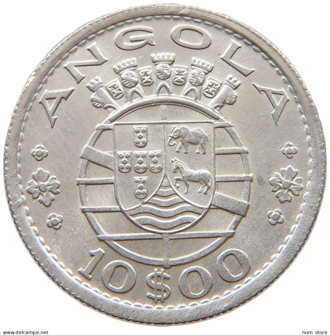 ANGOLA 10 ESCUDOS 1955  #s038 0367 - Angola