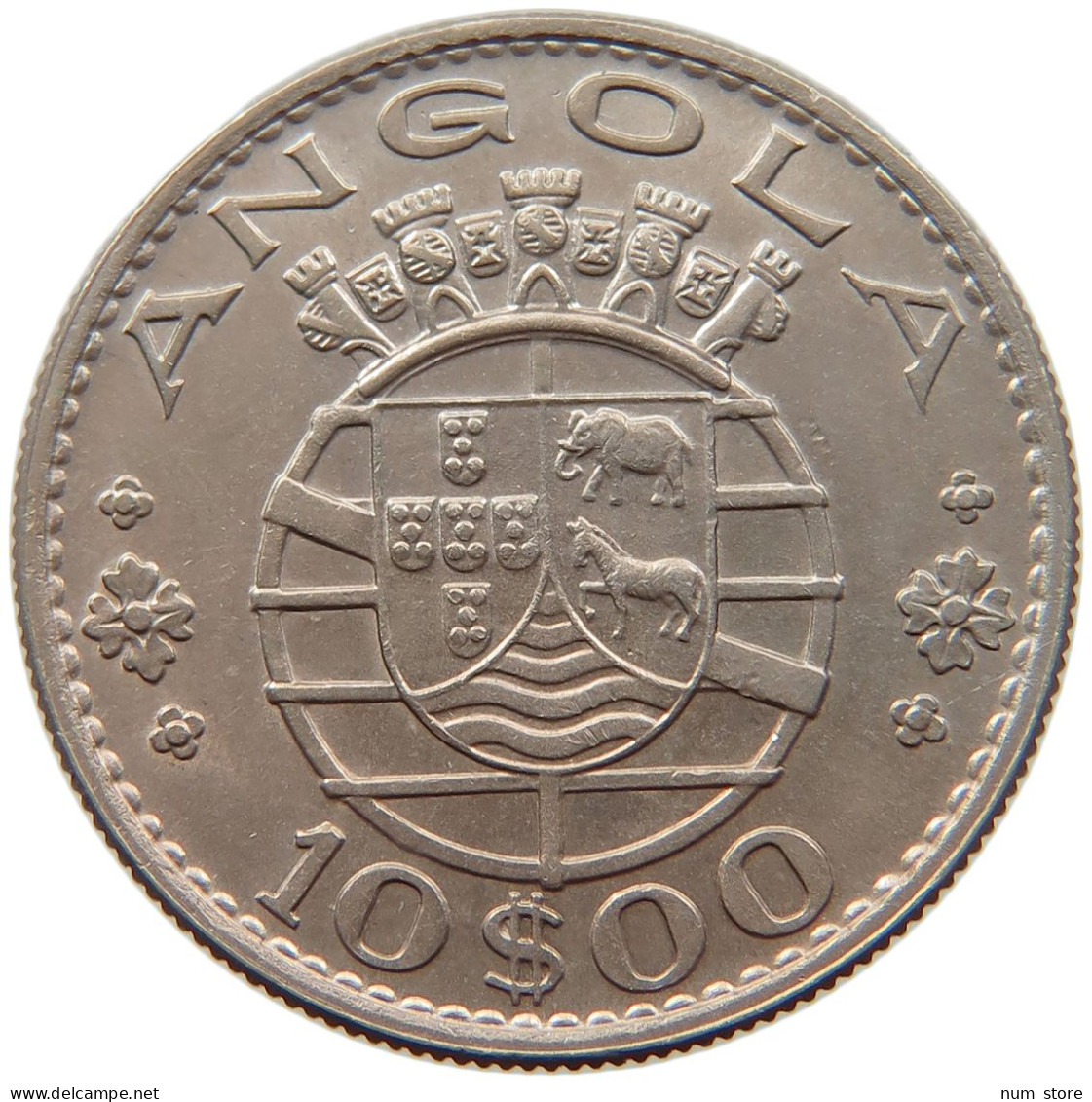 ANGOLA 10 ESCUDOS 1969  #s026 0095 - Angola