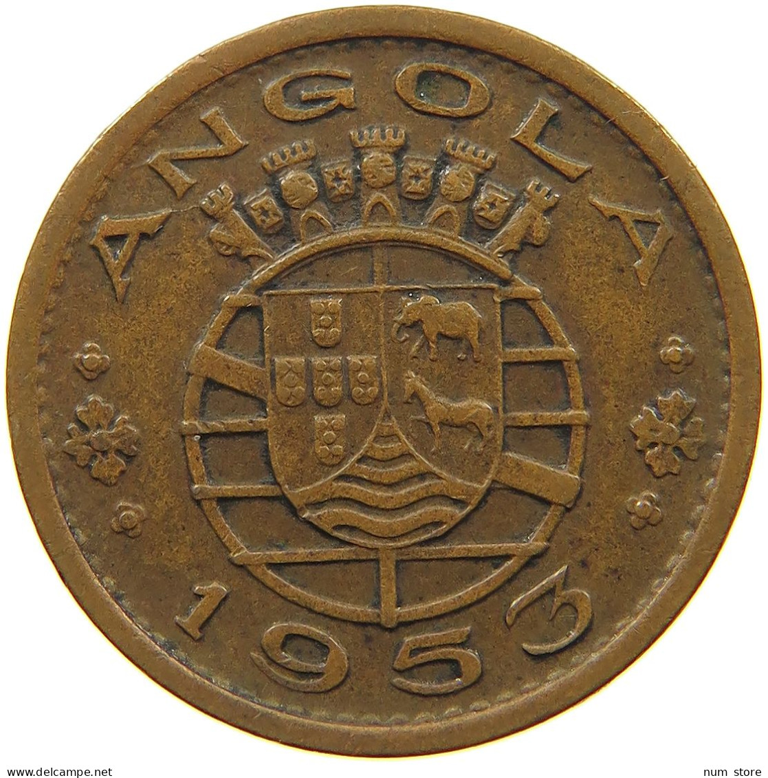 ANGOLA 50 CENTAVOS 1953  #c083 0479 - Angola