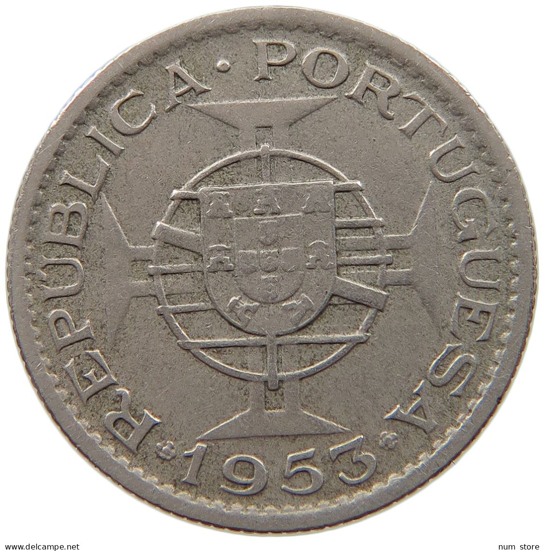 ANGOLA 2 1/2 ESCUDOS 1953  #c078 0183 - Angola