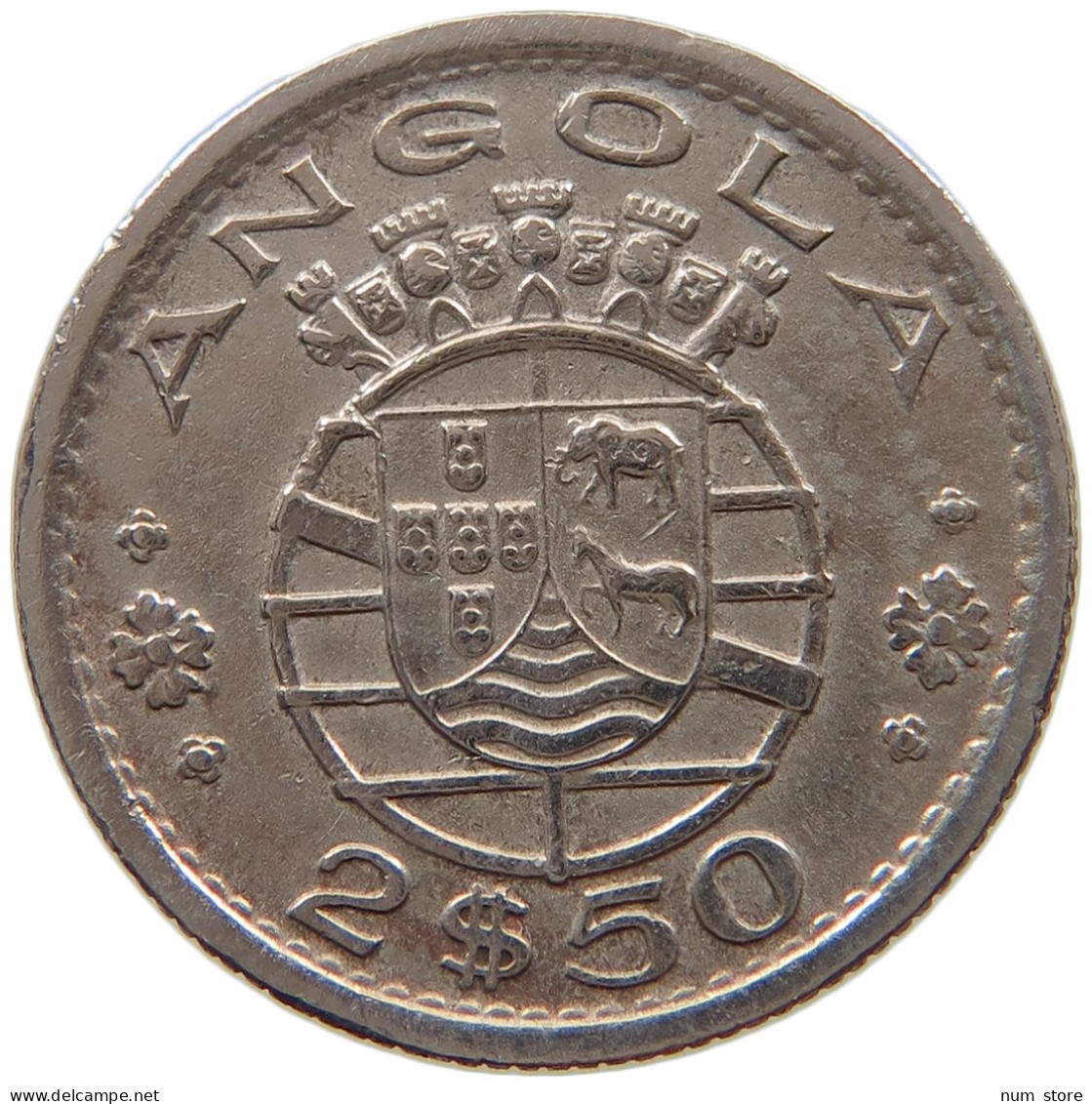 ANGOLA 2 1/2 ESCUDOS 1956  #c058 0423 - Angola