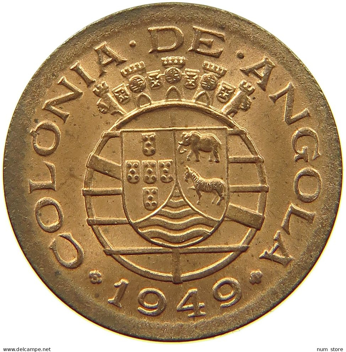 ANGOLA 10 CENTAVOS 1949  #a085 1077 - Angola