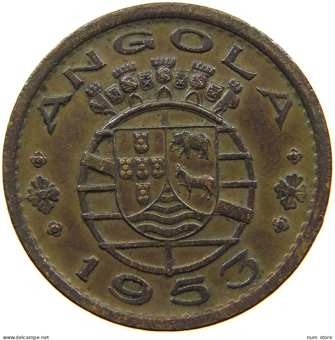 ANGOLA 50 CENTAVOS 1953  #a085 0725 - Angola