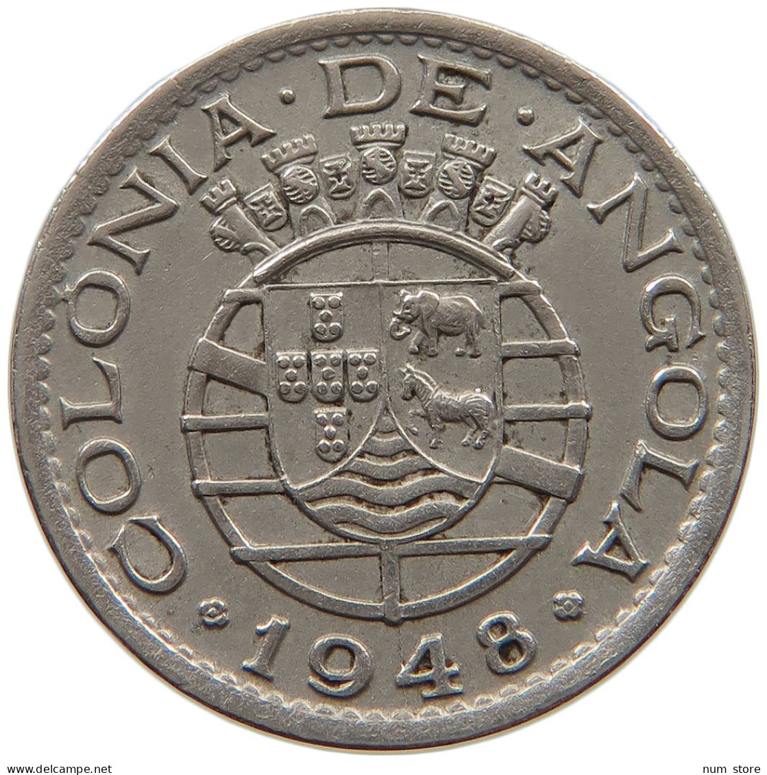 ANGOLA 50 CENTAVOS 1948  #a061 0305 - Angola