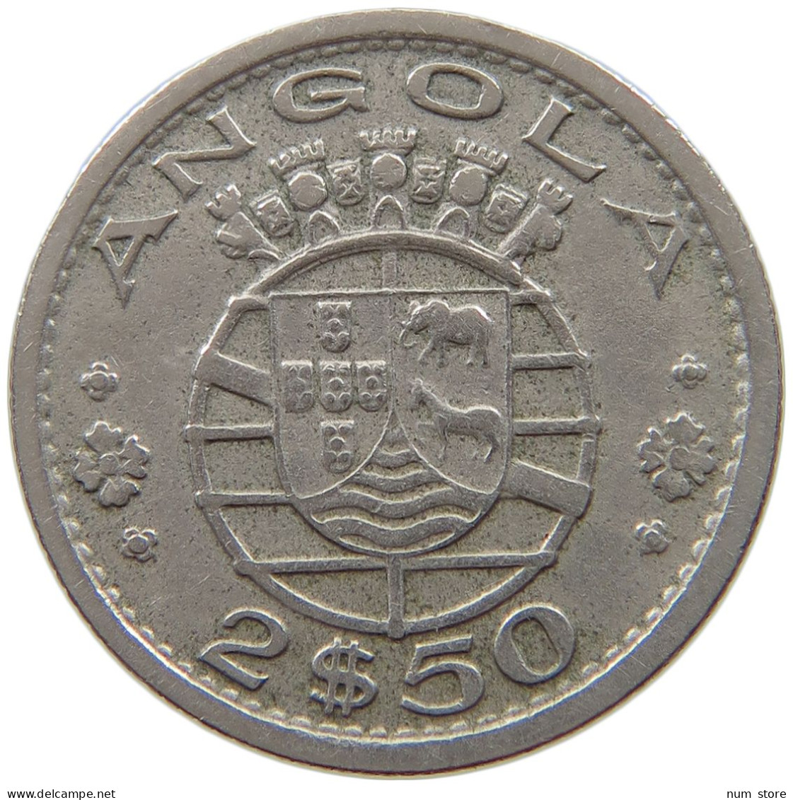 ANGOLA 2 1/2 ESCUDOS 1956  #a017 0919 - Angola