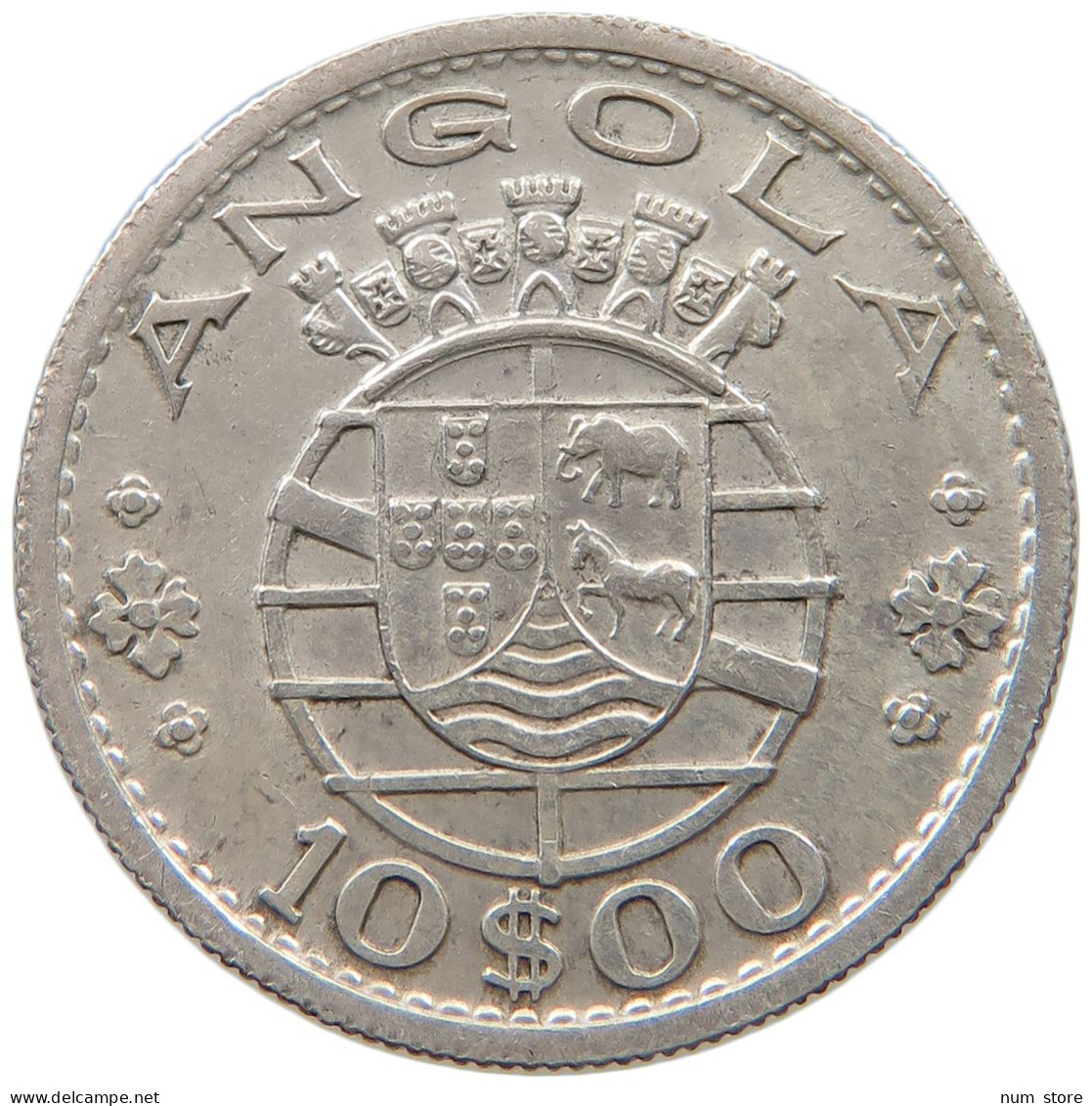 ANGOLA 10 ESCUDOS 1955  #a044 0799 - Angola