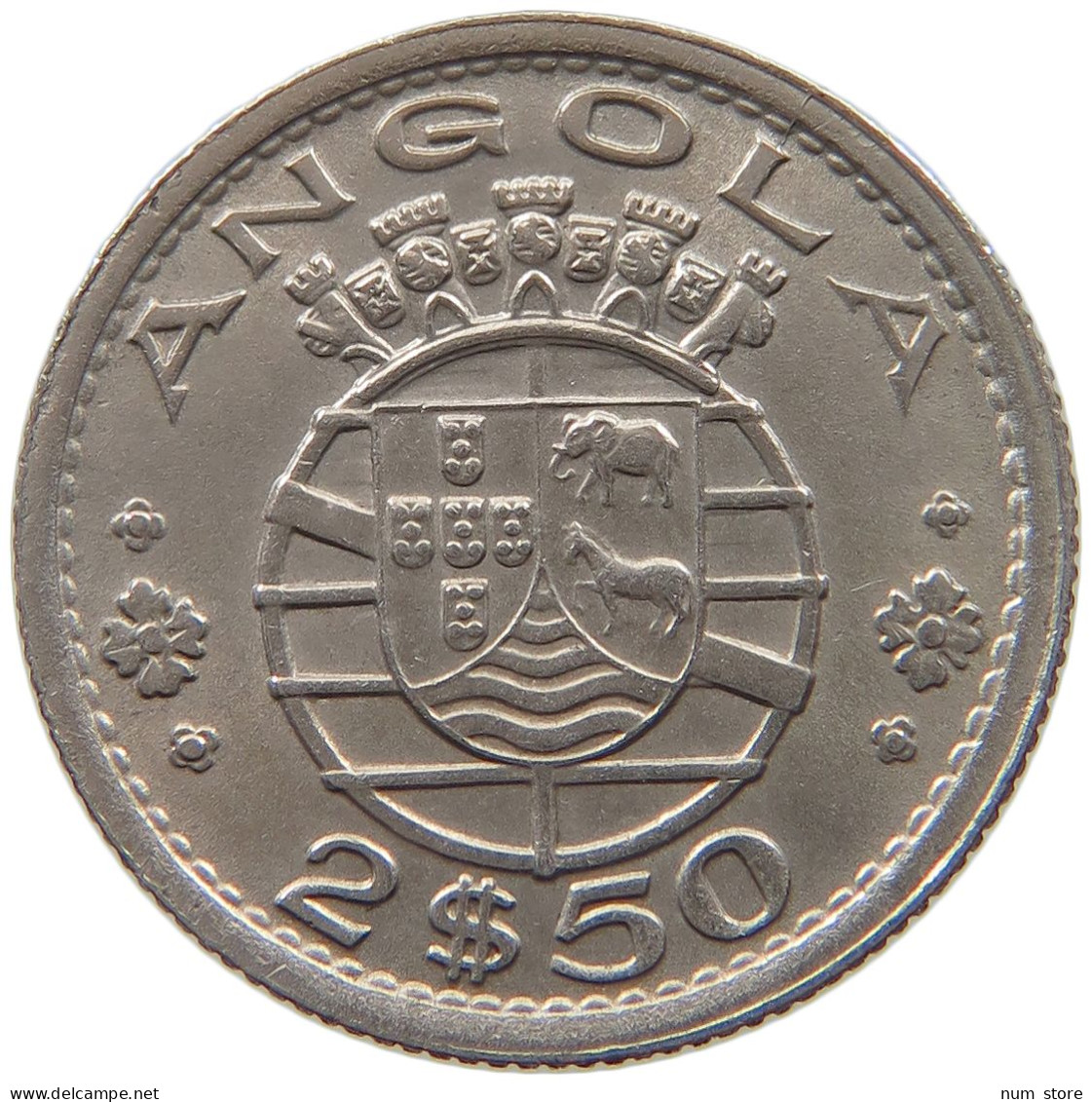 ANGOLA 2 1/2 ESCUDOS 1956  #a046 0415 - Angola