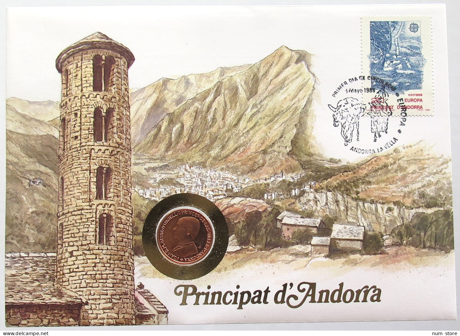 ANDORRA STATIONERY 25 CENTIMS 1986  #bs18 0079 - Andorra