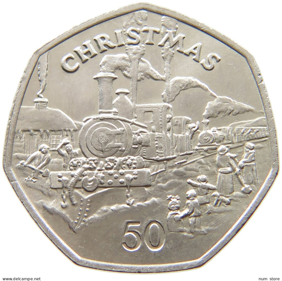 ISLE OF MAN 50 PENCE 1984 CHRISTMAS #t091 0283 - Île De  Man