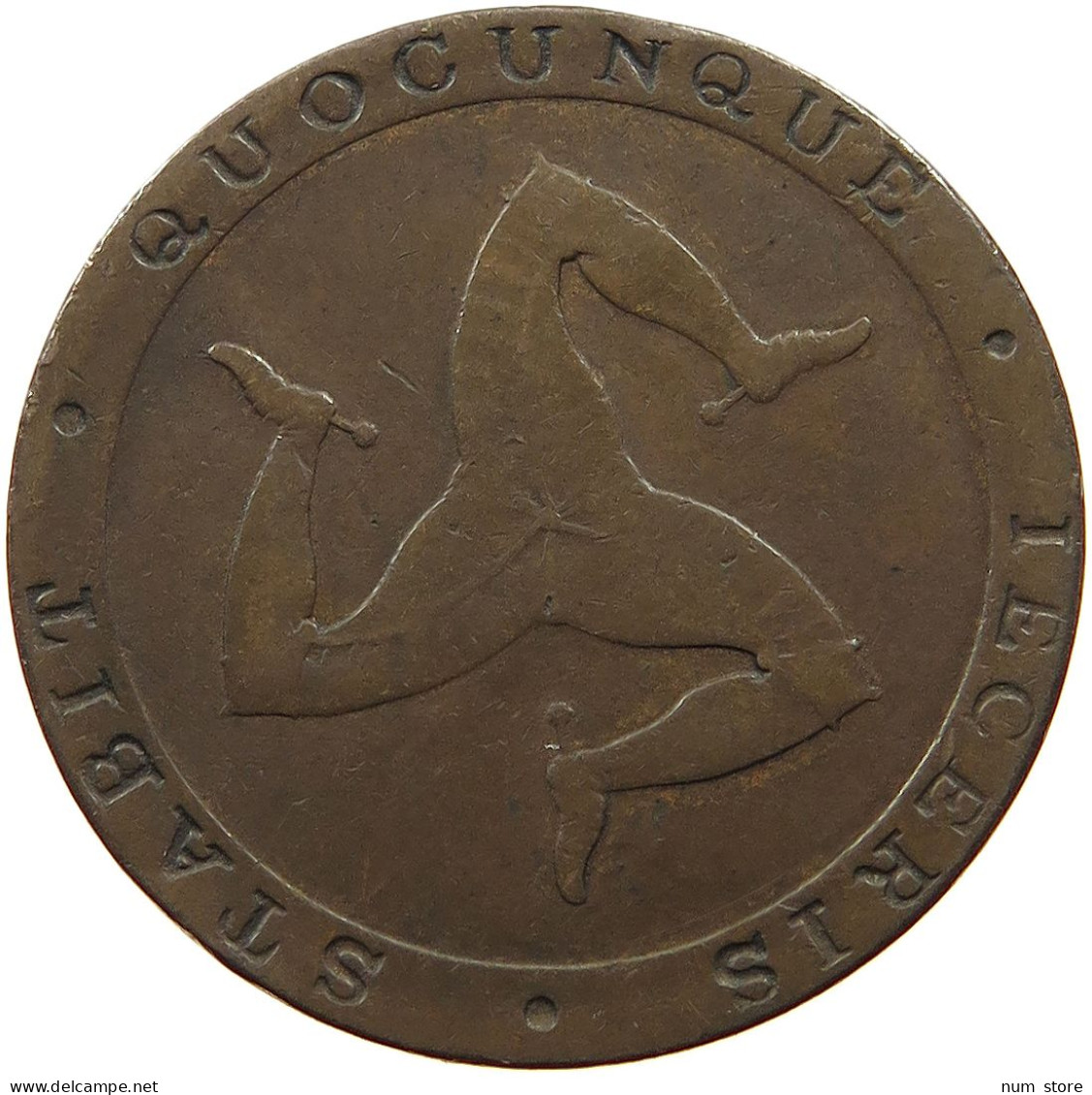 ISLE OF MAN HALFPENNY 1831  #t065 0089 - Île De  Man