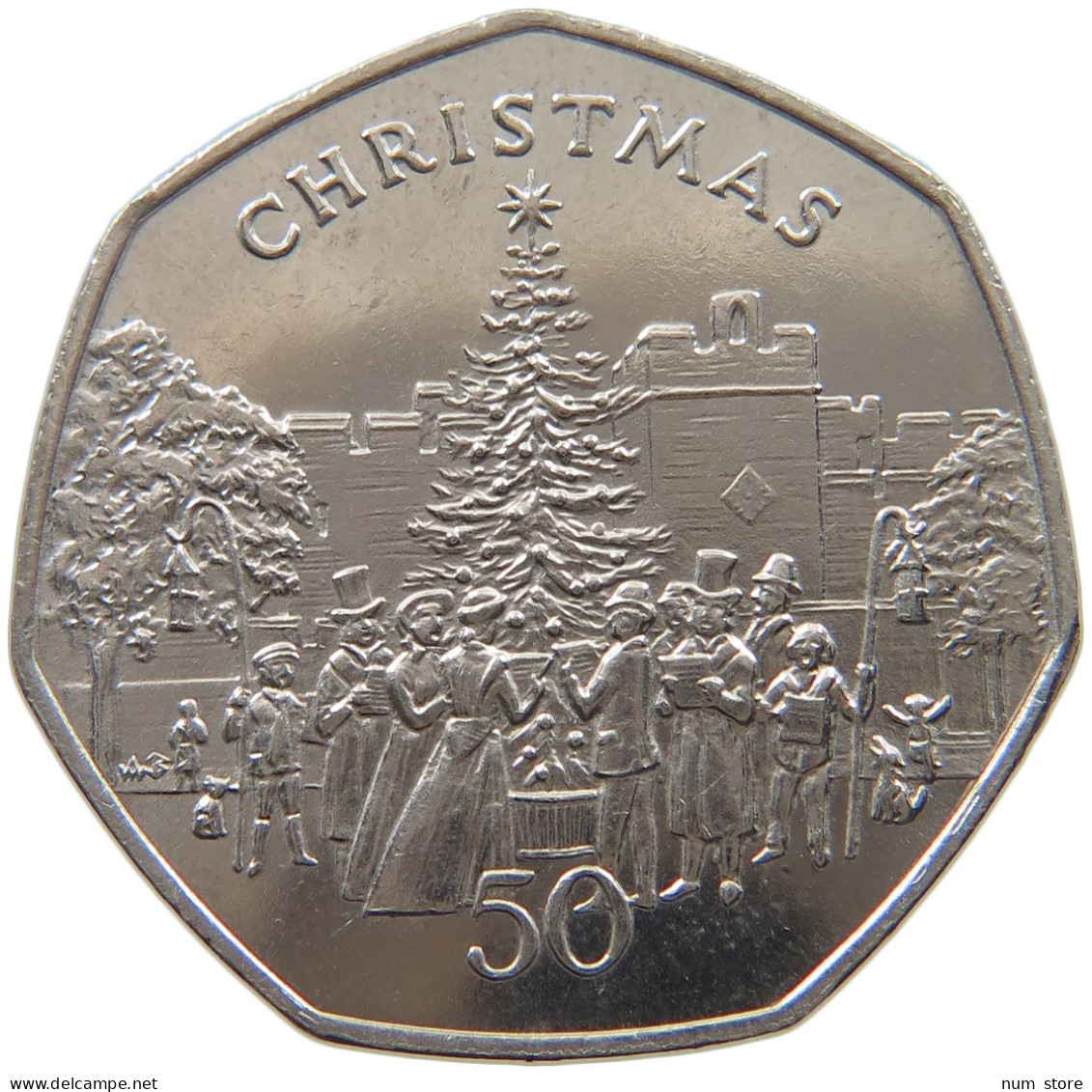 ISLE OF MAN 50 PENCE 1982 CHRISTMAS #t005 0105 - Île De  Man