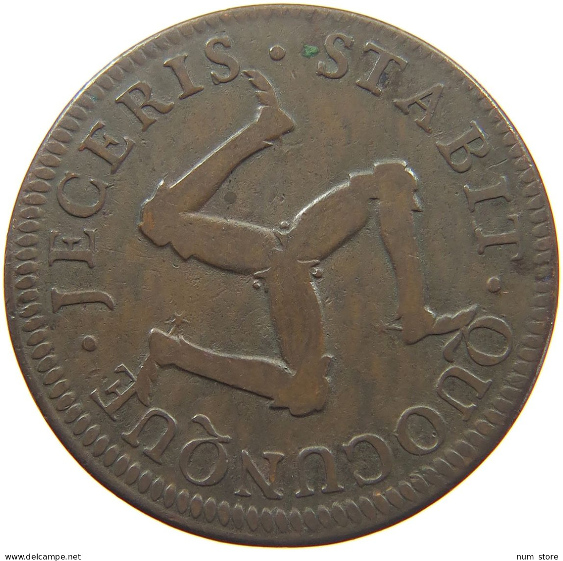 ISLE OF MAN PENNY 1758 PENNY 1758 James Murray, 2nd Duke Of Atholl, #t001 0027 - Île De  Man