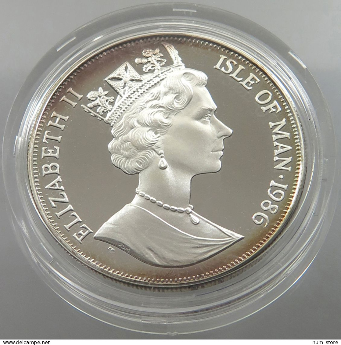 ISLE OF MAN CROWN 1986 Elizabeth II. (1952-2022) #sm04 0205 - Île De  Man