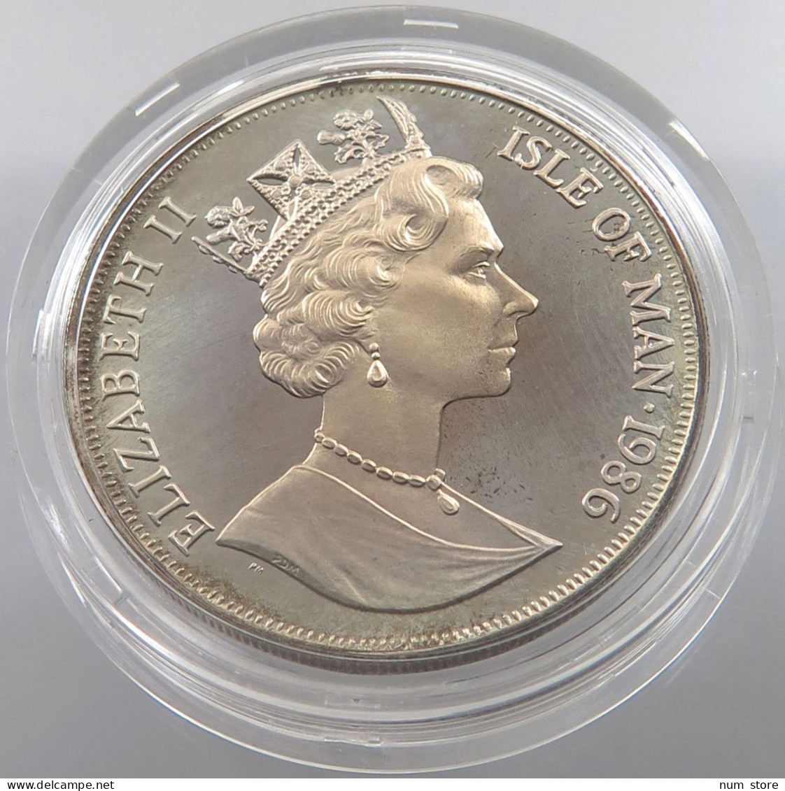 ISLE OF MAN CROWN 1986 Elizabeth II. (1952-2022) #sm04 0207 - Île De  Man