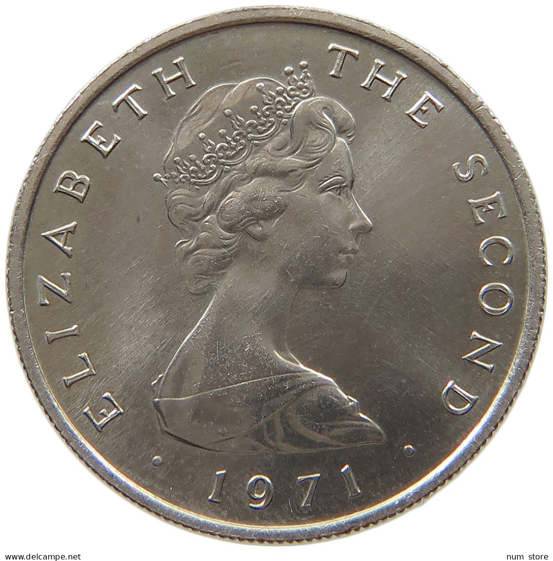 ISLE OF MAN 5 NEW PENCE 1971 Elizabeth II. (1952-2022) #s070 0407 - Île De  Man