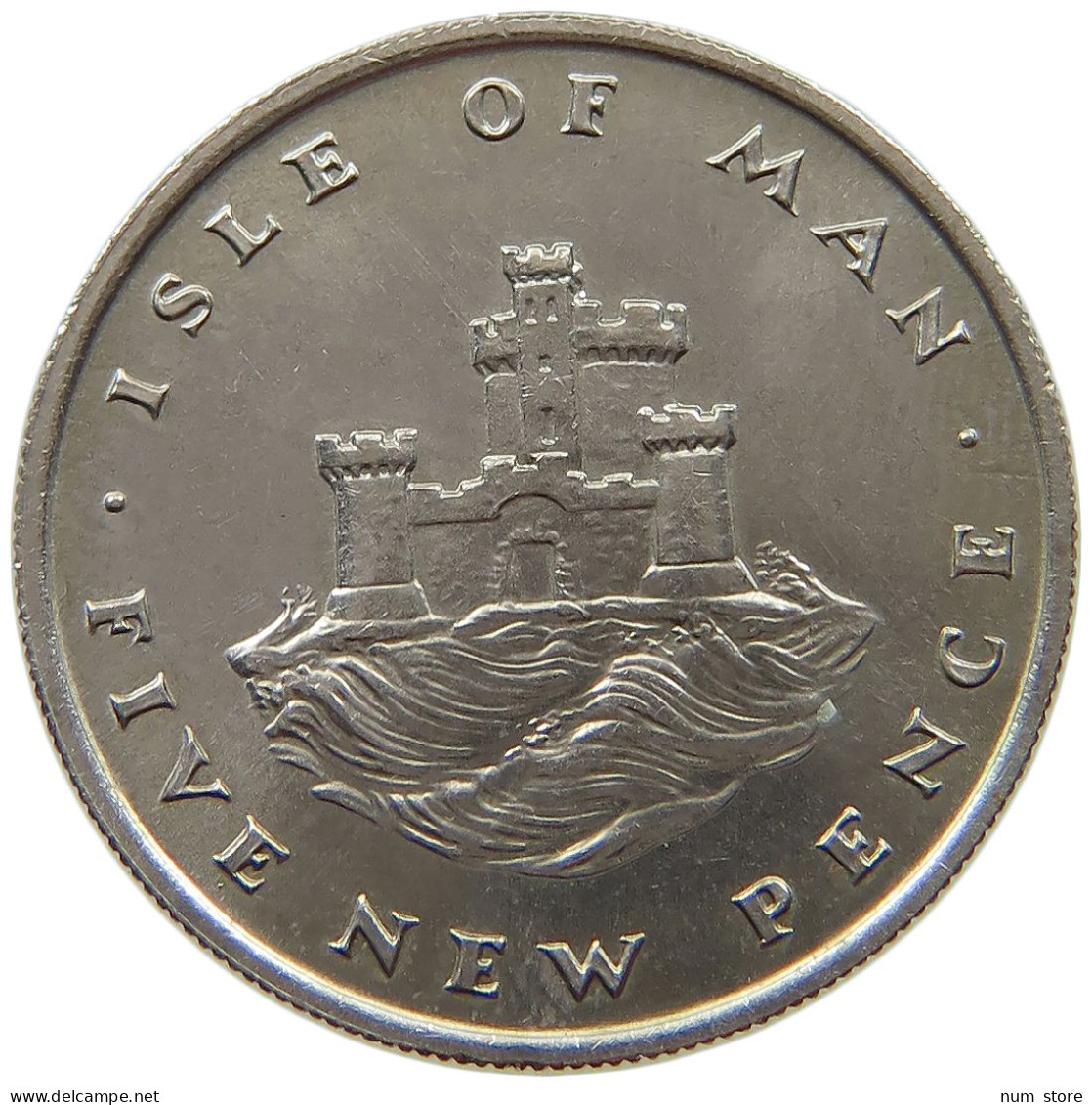 ISLE OF MAN 5 NEW PENCE 1971 Elizabeth II. (1952-2022) #s070 0407 - Île De  Man