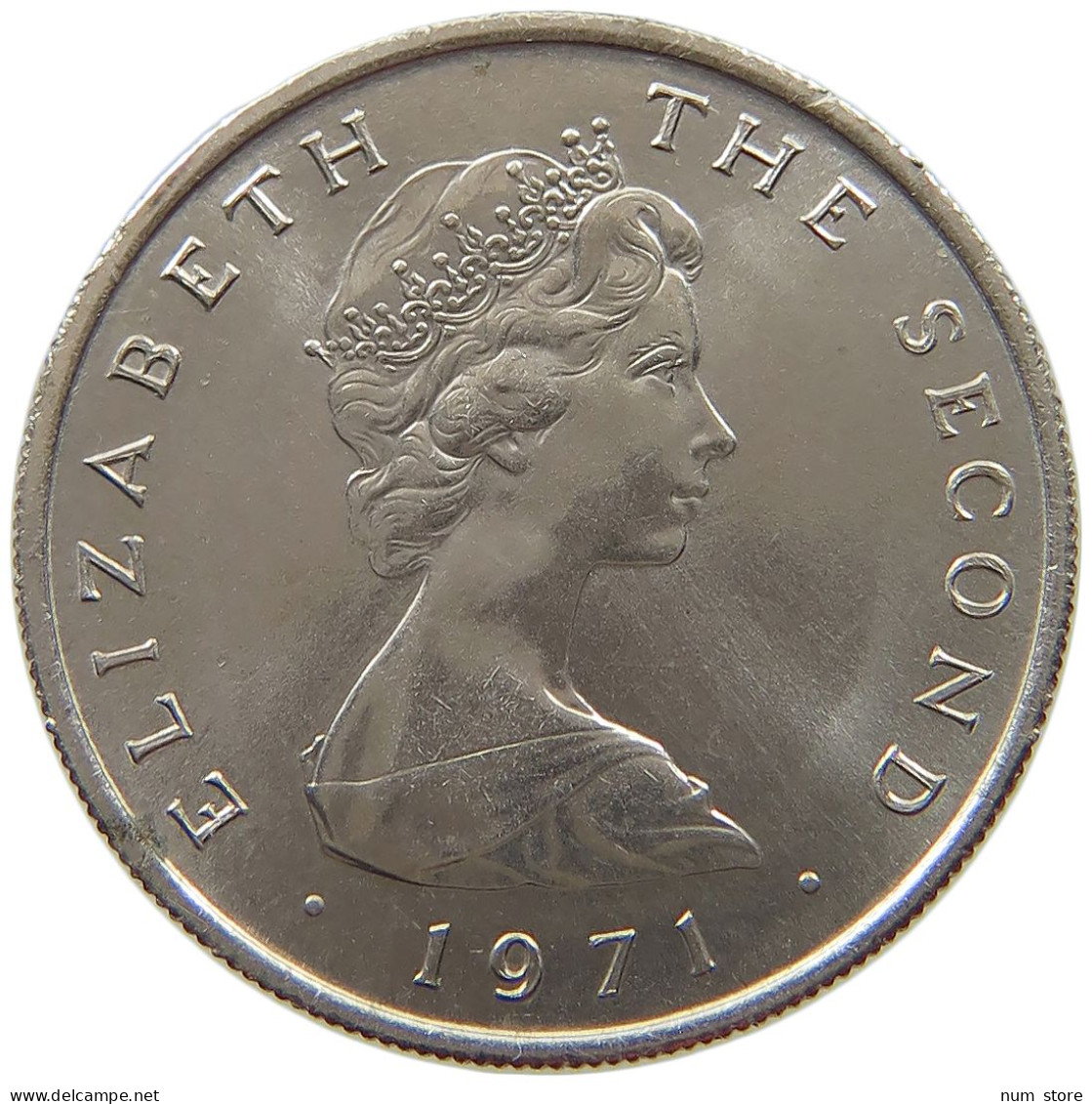 ISLE OF MAN 5 NEW PENCE 1971 Elizabeth II. (1952-2022) #s070 0409 - Île De  Man