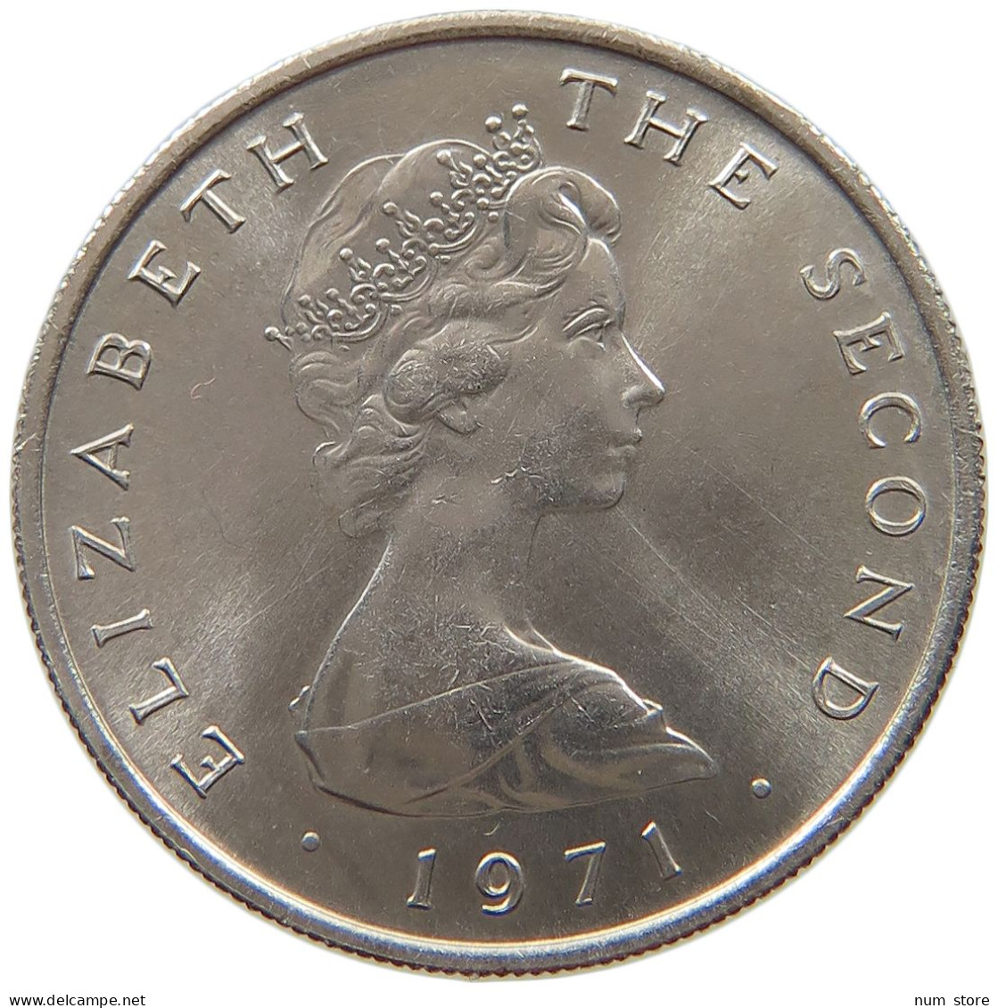 ISLE OF MAN 5 NEW PENCE 1971 Elizabeth II. (1952-2022) #s040 0199 - Île De  Man