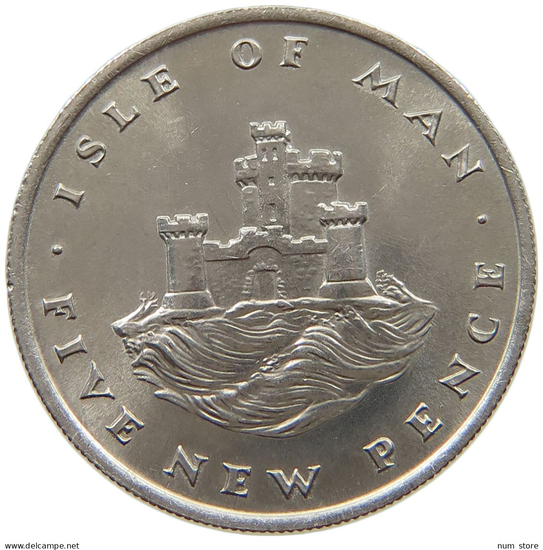 ISLE OF MAN 5 NEW PENCE 1971 Elizabeth II. (1952-2022) #s040 0199 - Île De  Man