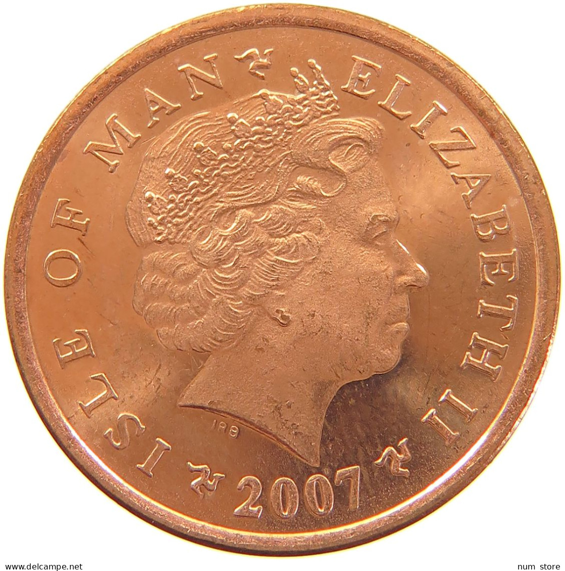 ISLE OF MAN 2 PENCE 2007 Elizabeth II. (1952-2022) #s032 0051 - Île De  Man