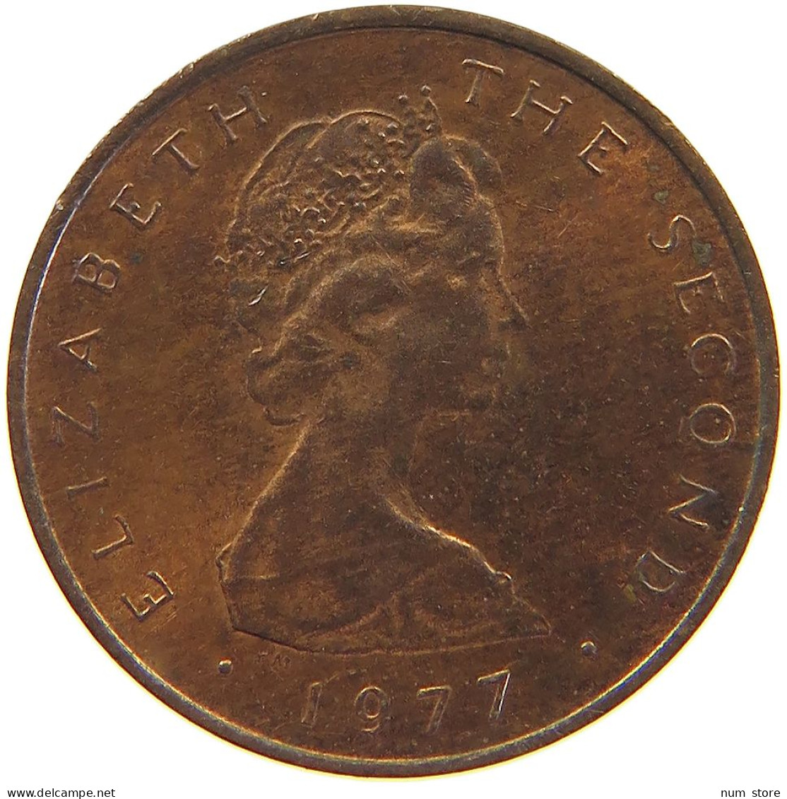 ISLE OF MAN 1/2 PENNY 1977 Elizabeth II. (1952-2022) #c041 0535 - Île De  Man