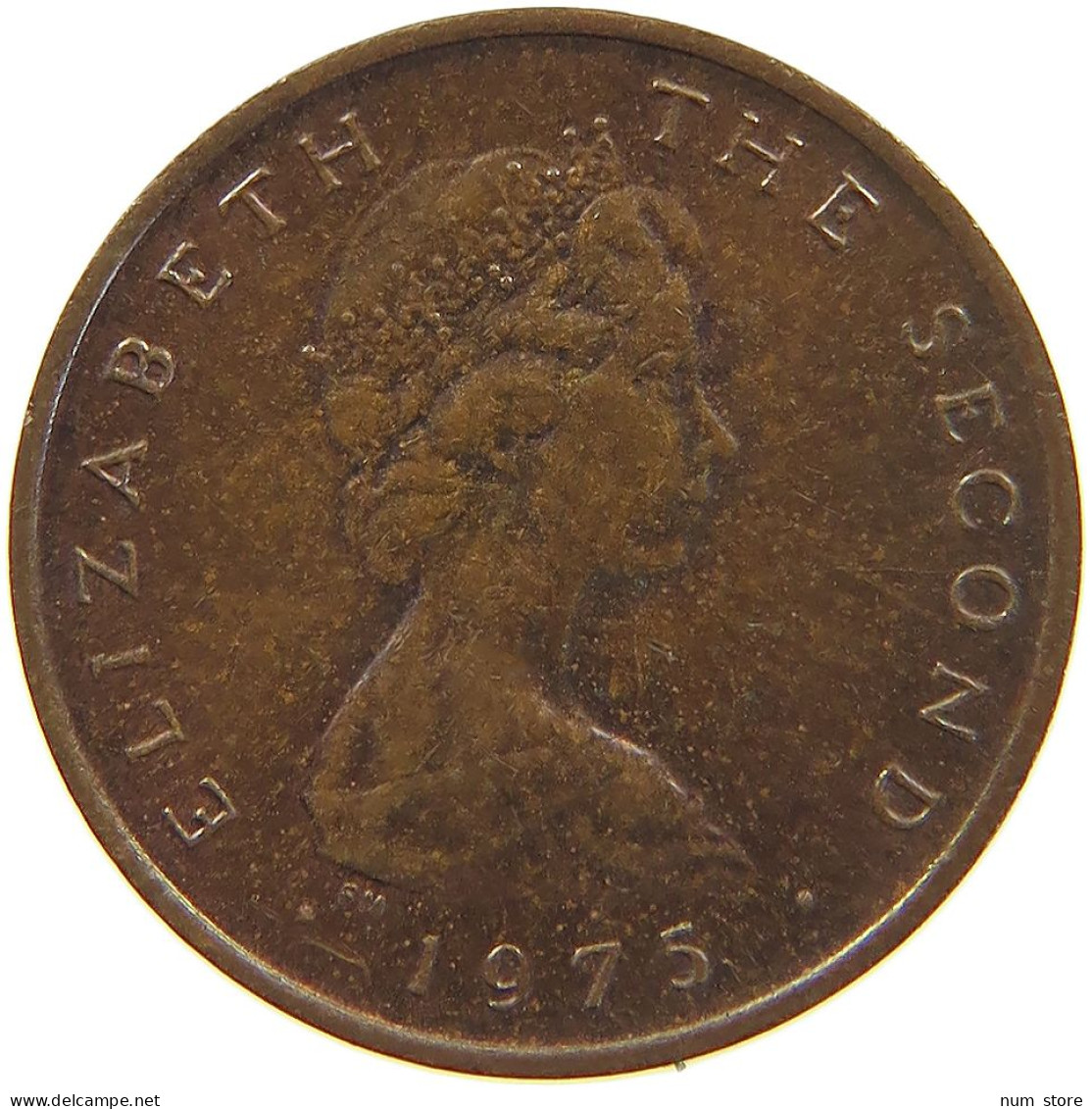 ISLE OF MAN 1/2 NEW PENNY 1975 Elizabeth II. (1952-2022) #c041 0537 - Isle Of Man