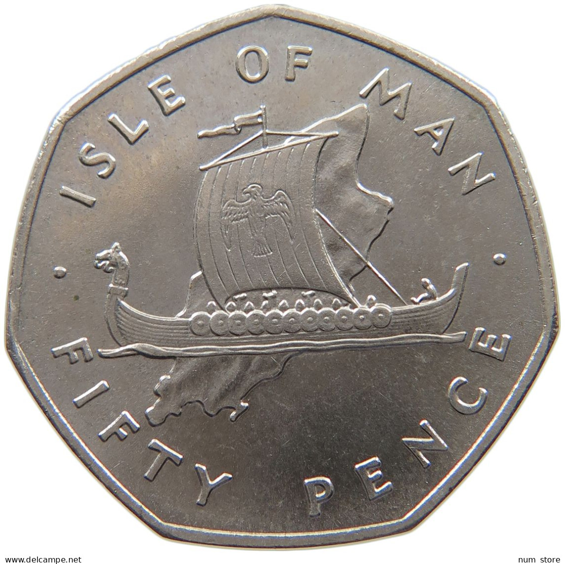 ISLE OF MAN 50 PENCE 1976 Elizabeth II. (1952-2022) #c028 0223 - Île De  Man