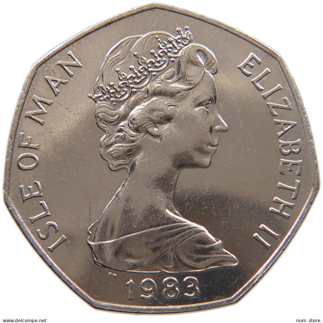 ISLE OF MAN 50 PENCE 1983 Elizabeth II. (1952-2022) #c008 0477 - Isle Of Man