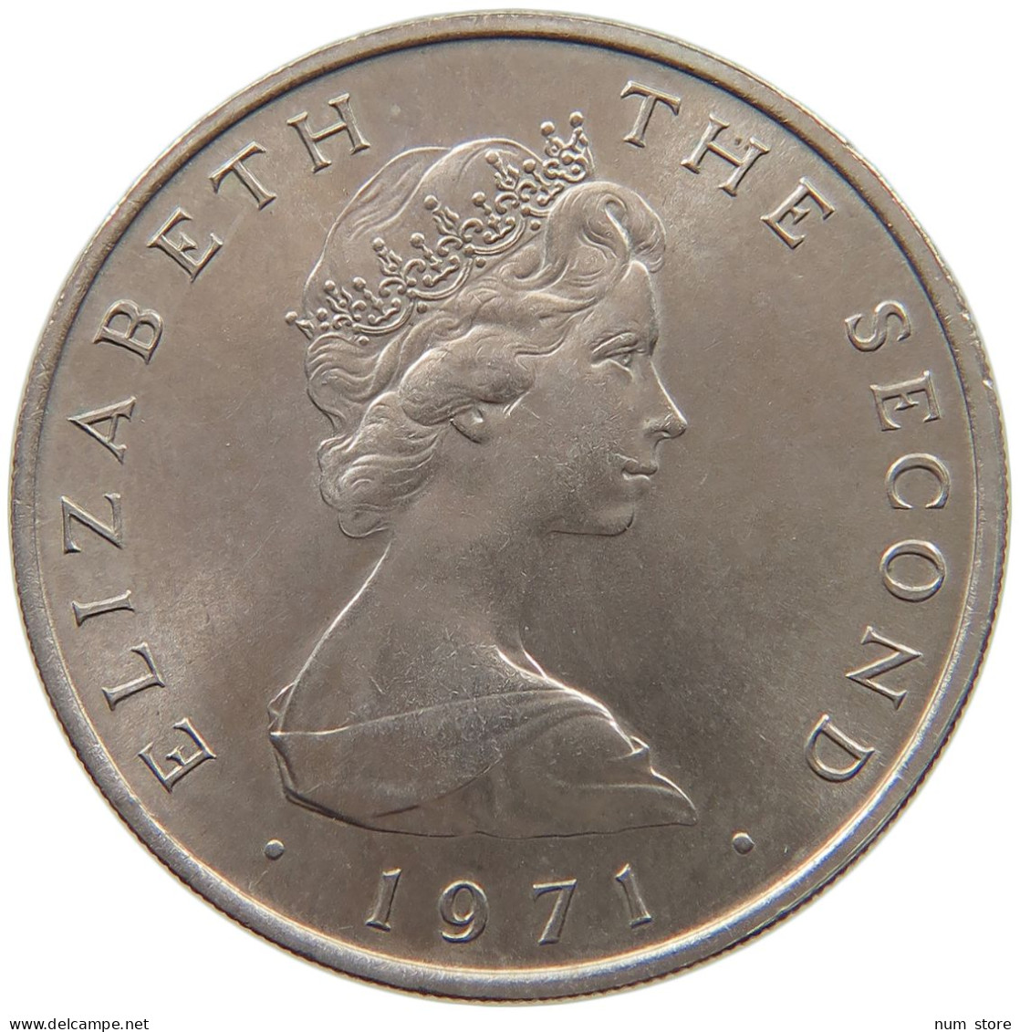 ISLE OF MAN 10 PENCE 1971 Elizabeth II. (1952-2022) #c013 0381 - Isle Of Man