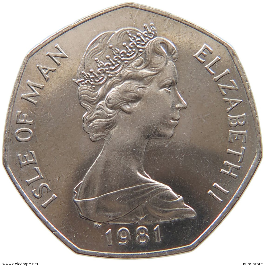 ISLE OF MAN 50 PENCE 1981 Elizabeth II. (1952-2022) #c018 0487 - Isle Of Man