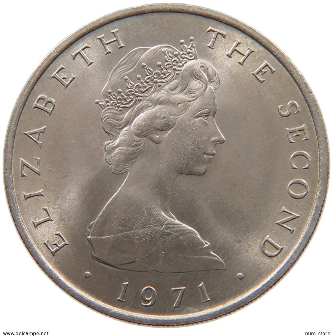 ISLE OF MAN 10 NEW PENCE 1971 Elizabeth II. (1952-2022) #c013 0379 - Isle Of Man