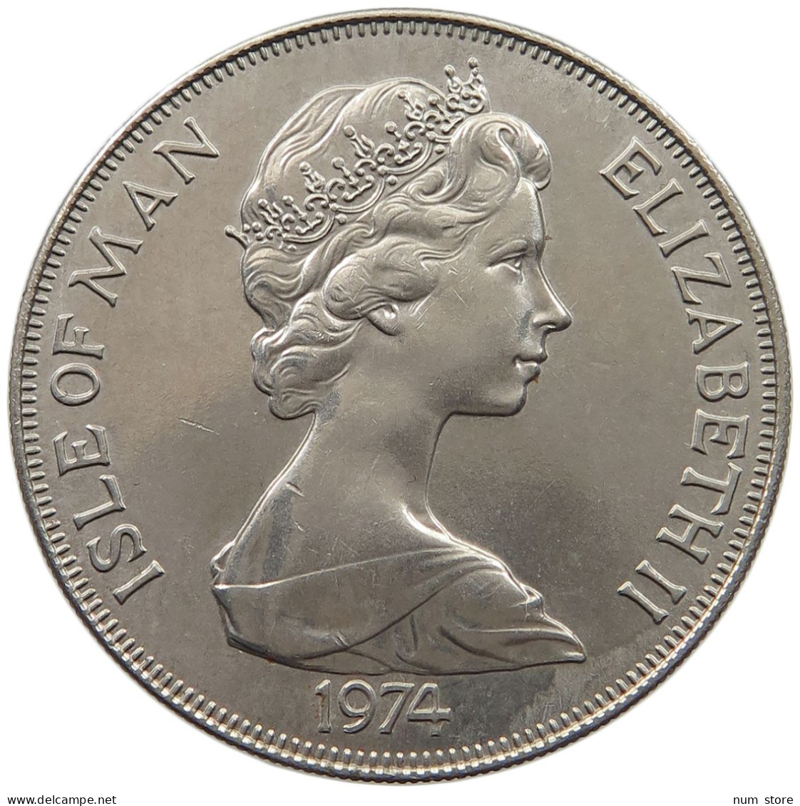 ISLE OF MAN CROWN 1974 Elizabeth II. (1952-2022) CHURCHILL #c005 0141 - Isle Of Man