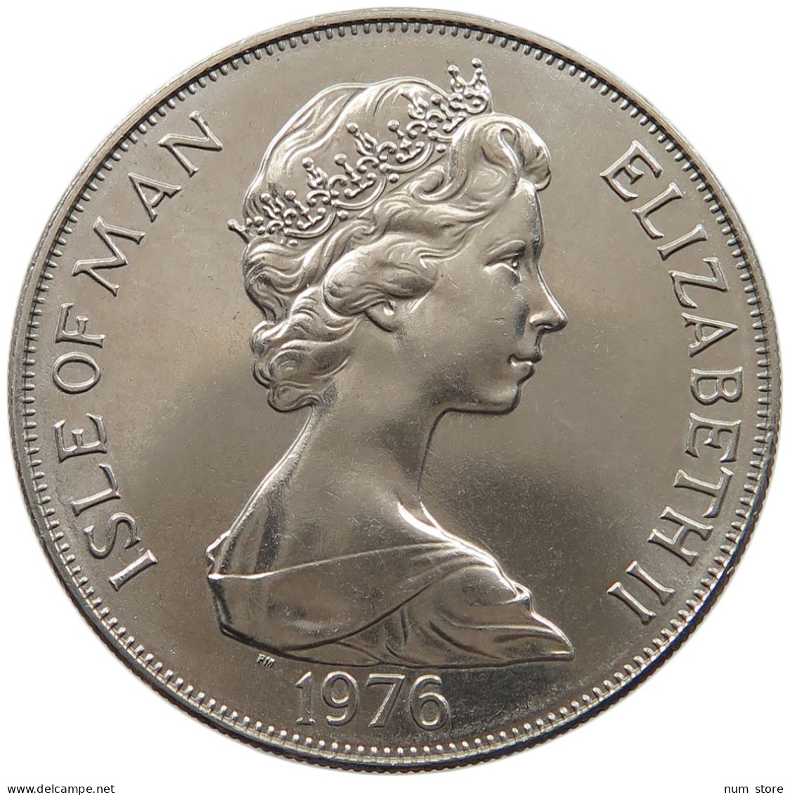 ISLE OF MAN CROWN 1976 Elizabeth II. (1952-2022) #c005 0131 - Île De  Man