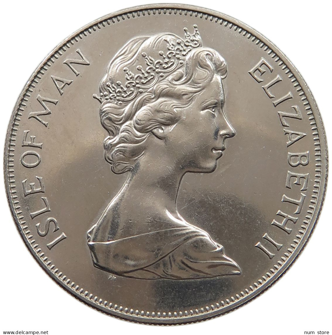 ISLE OF MAN CROWN 1977 Elizabeth II. (1952-2022) #c005 0121 - Île De  Man