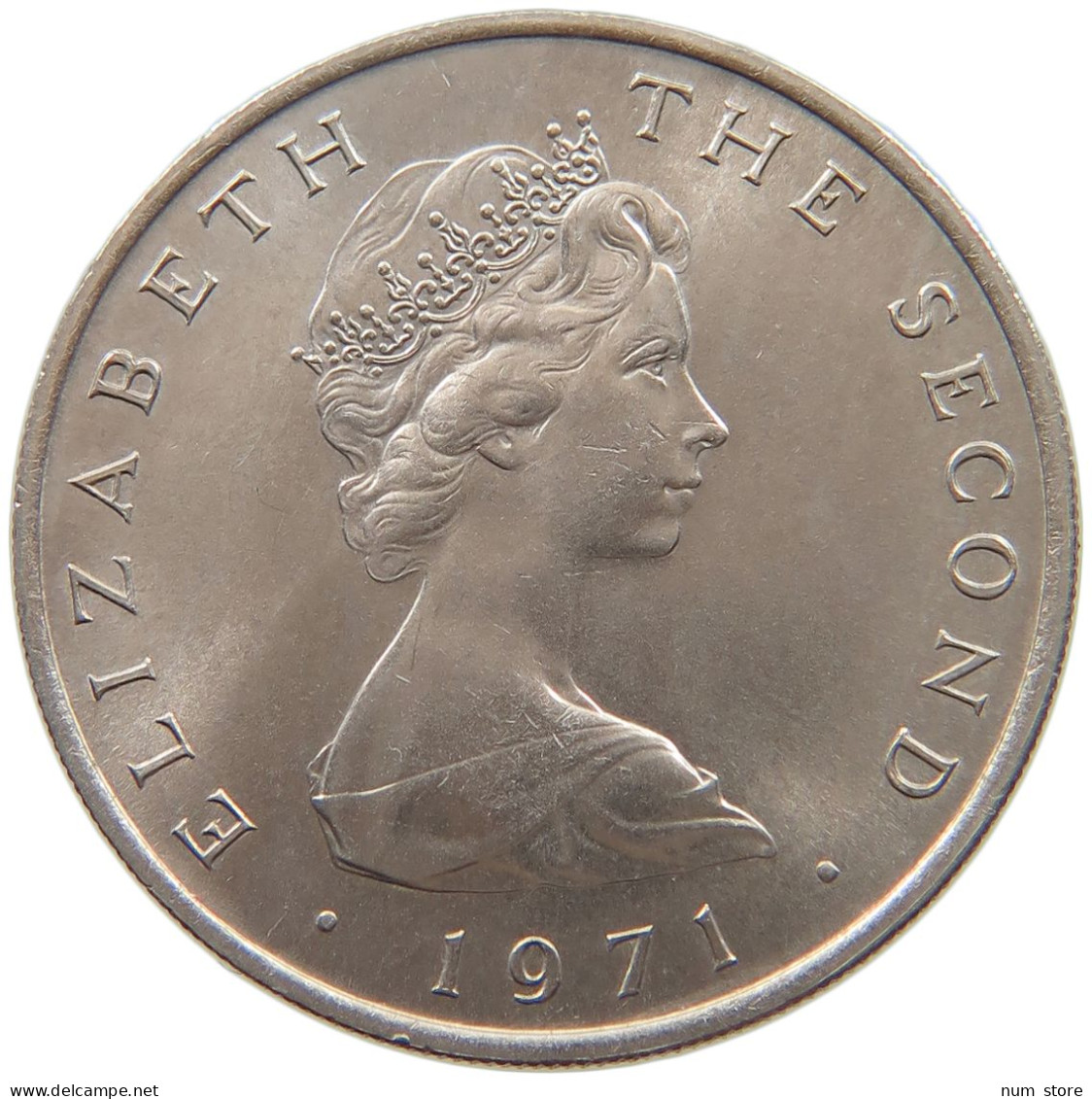 ISLE OF MAN 10 PENCE 1971 Elizabeth II. (1952-2022) #c005 0047 - Île De  Man