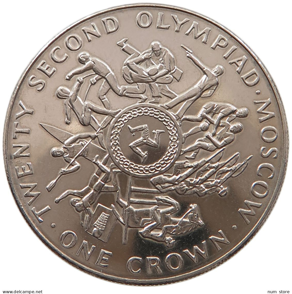 ISLE OF MAN CROWN 1980 Elizabeth II. (1952-2022) #alb064 0105 - Île De  Man