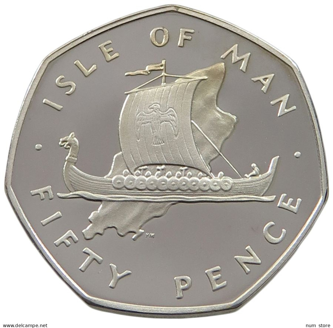 ISLE OF MAN 50 PENCE 1977  #alb032 0093 - Île De  Man