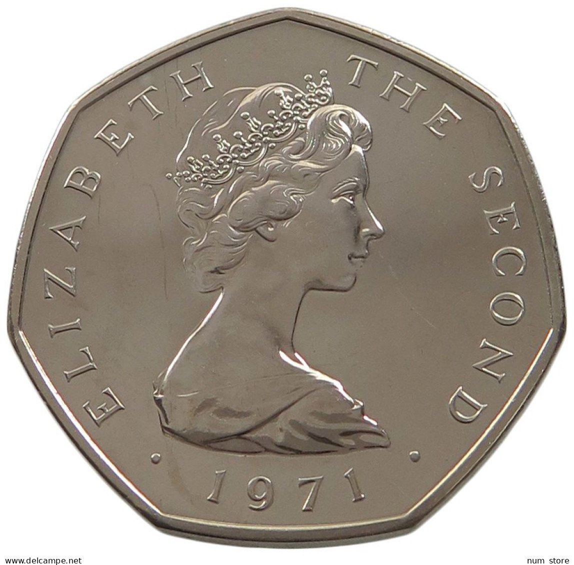 ISLE OF MAN 50 PENCE 1971  #alb032 0095 - Isla Man