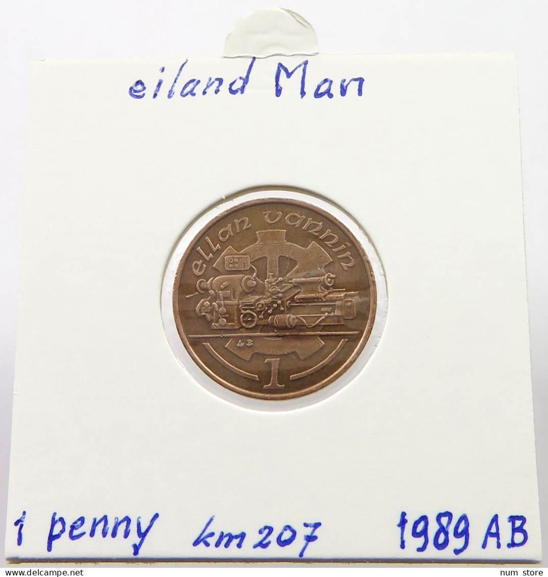 ISLE OF MAN PENNY 1989 Elizabeth II. (1952-2022) #alb028 0415 - Isla Man