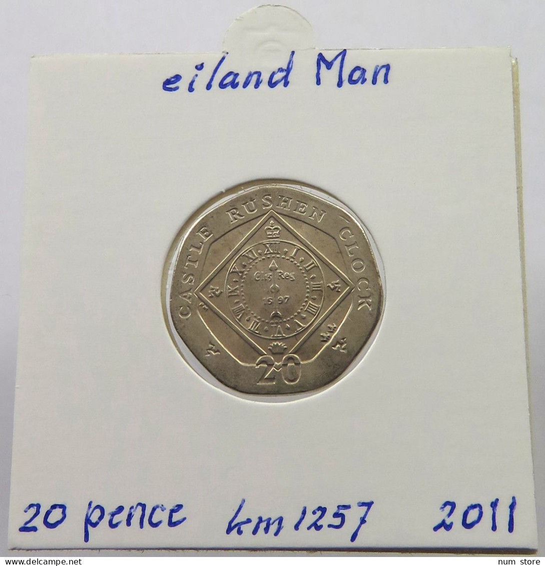 ISLE OF MAN 20 PENCE 2011 Elizabeth II. (1952-2022) #alb028 0303 - Isla Man