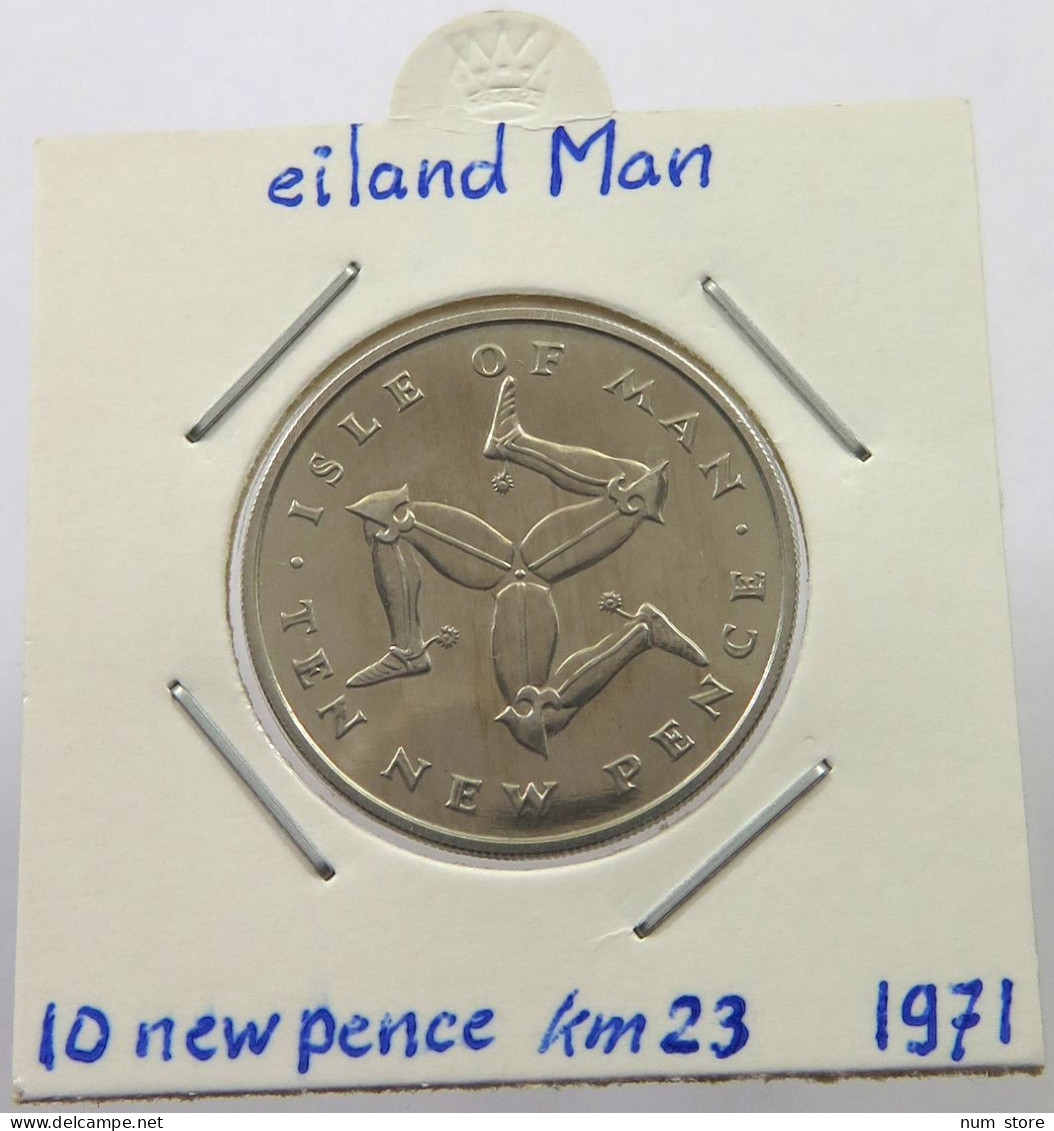 ISLE OF MAN 10 PENCE 1971 Elizabeth II. (1952-2022) #alb028 0235 - Eiland Man
