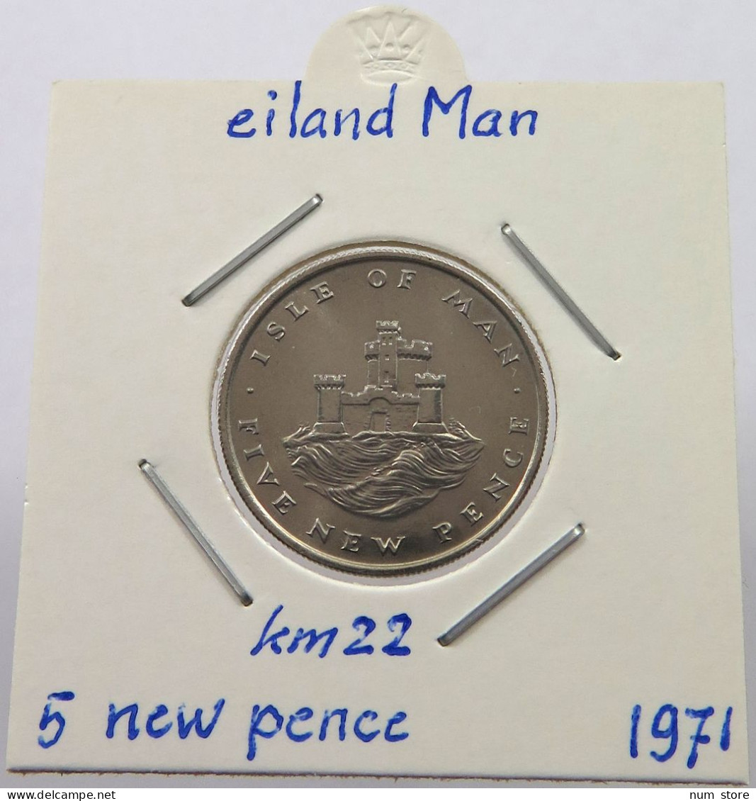 ISLE OF MAN 5 PENCE 1971 Elizabeth II. (1952-2022) #alb028 0265 - Eiland Man