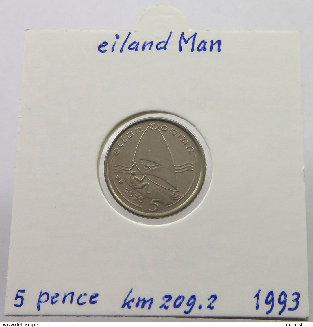 ISLE OF MAN 5 PENCE 1993 Elizabeth II. (1952-2022) #alb028 0339 - Eiland Man