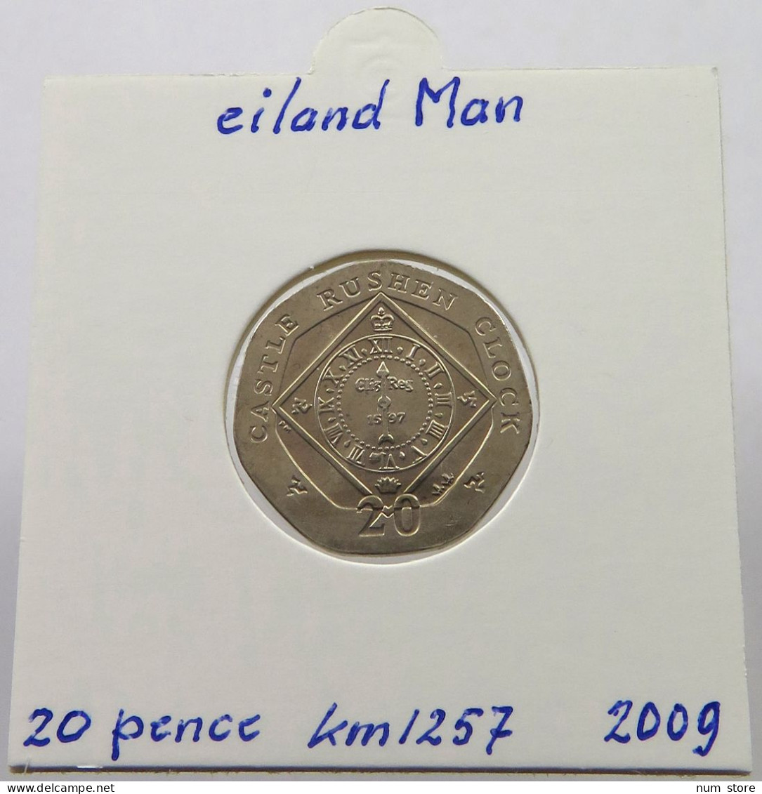 ISLE OF MAN 20 PENCE 2009 Elizabeth II. (1952-2022) #alb028 0305 - Isle Of Man