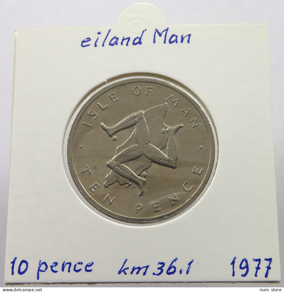 ISLE OF MAN 10 PENCE 1977 Elizabeth II. (1952-2022) #alb028 0241 - Isle Of Man