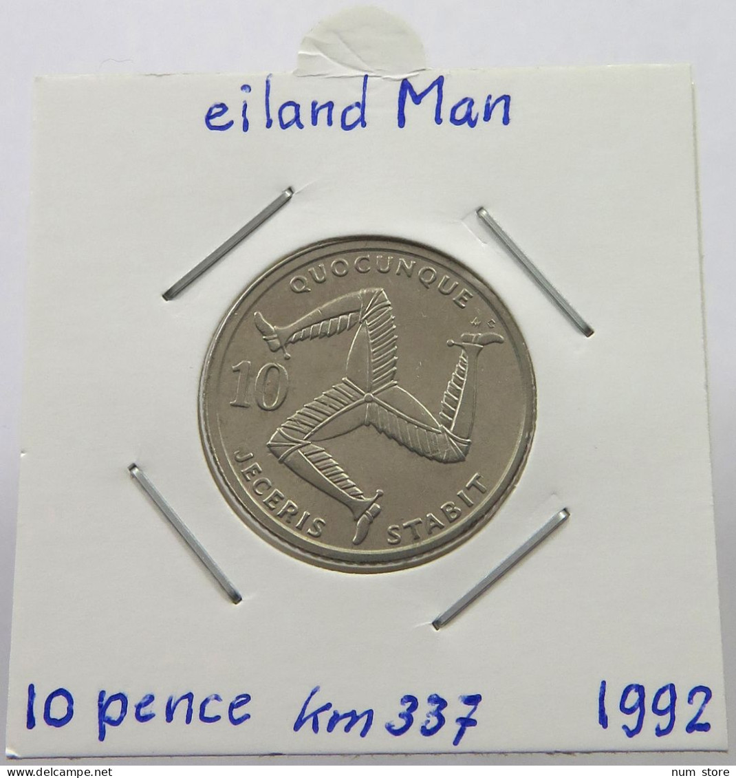 ISLE OF MAN 10 PENCE 1992 Elizabeth II. (1952-2022) #alb028 0249 - Isle Of Man