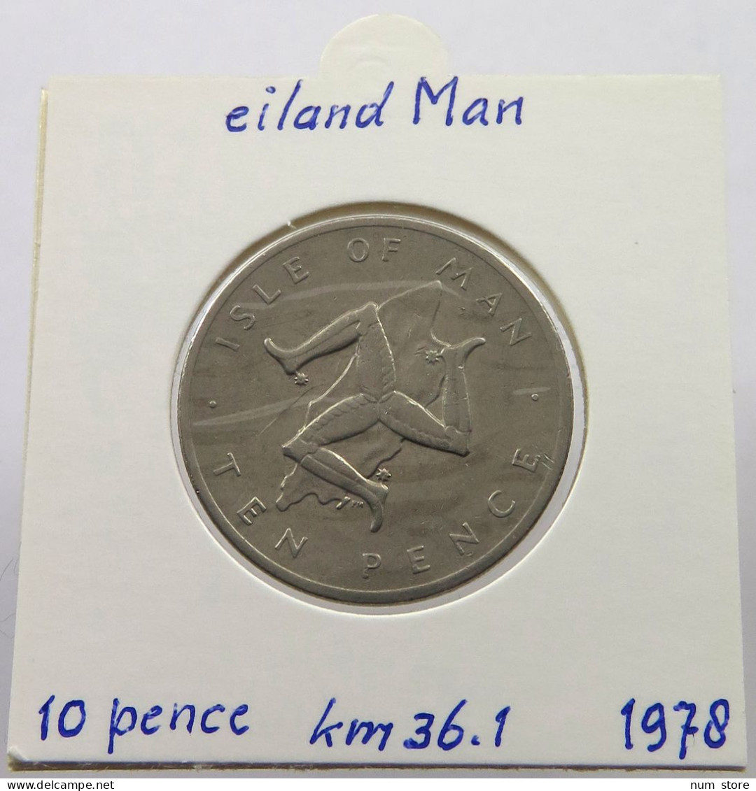 ISLE OF MAN 10 PENCE 1978 Elizabeth II. (1952-2022) #alb028 0243 - Isle Of Man