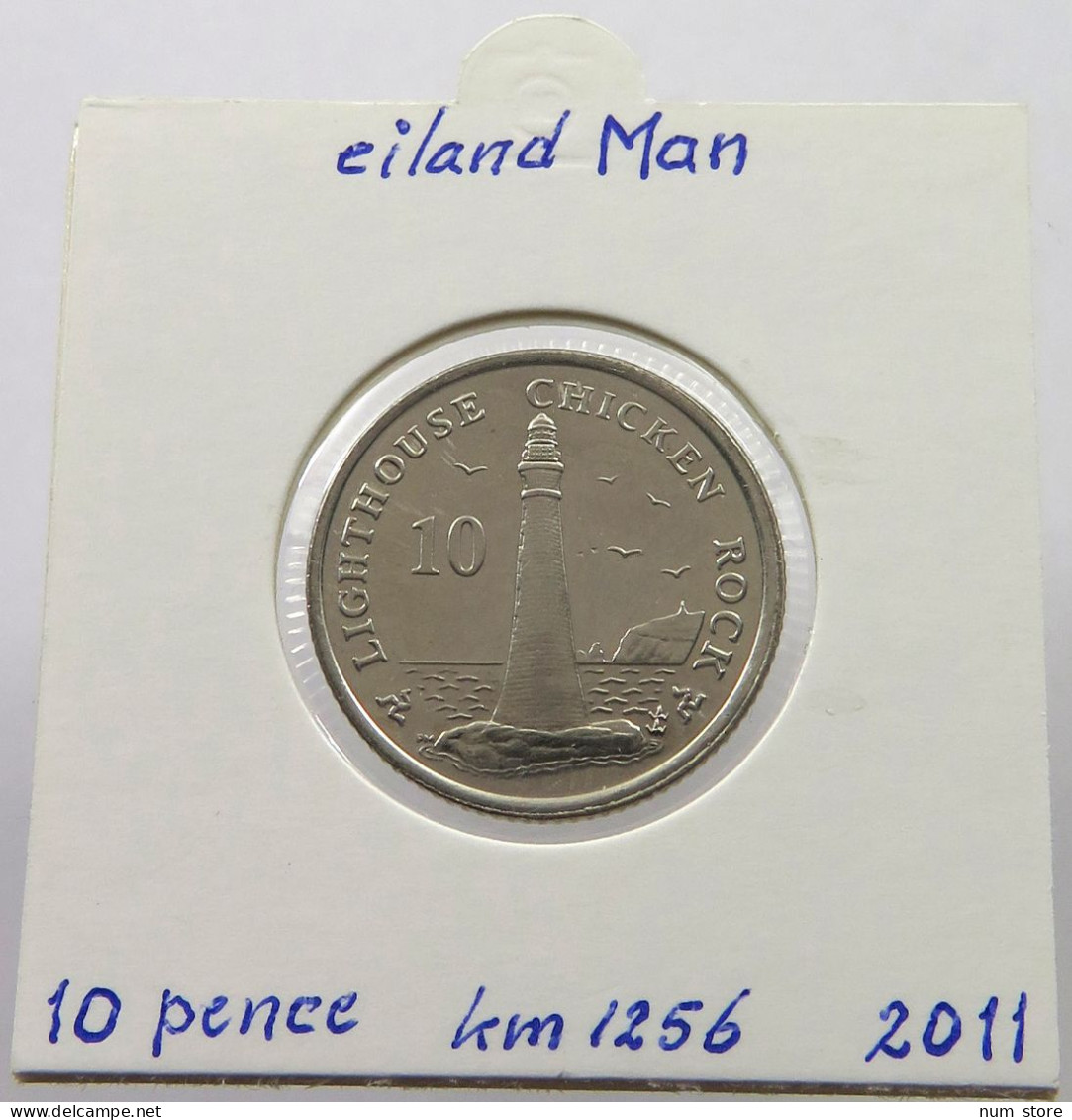 ISLE OF MAN 10 PENCE 2011 Elizabeth II. (1952-2022) #alb028 0263 - Isle Of Man