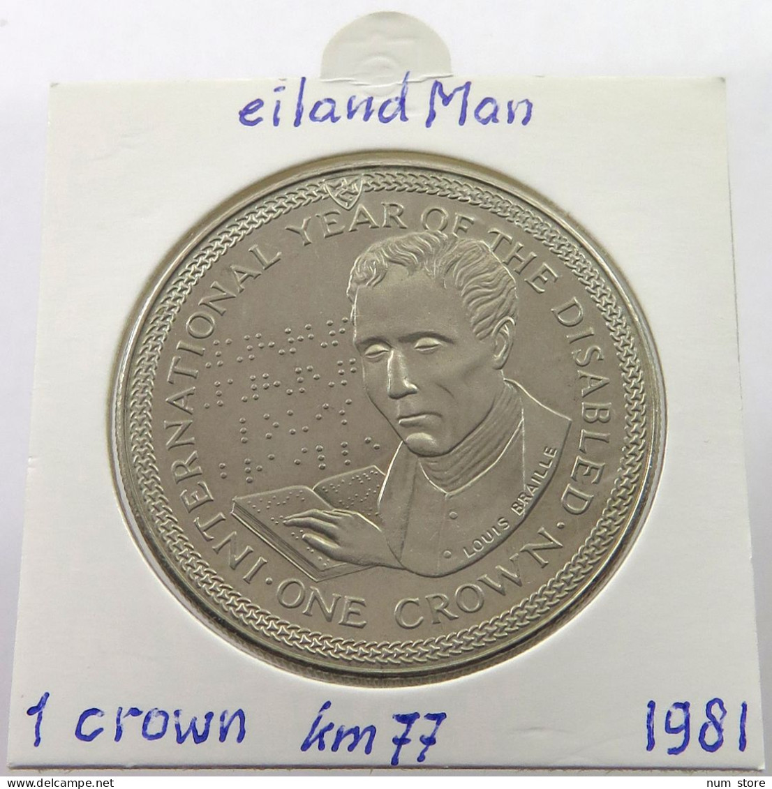 ISLE OF MAN CROWN 1981  #alb026 0135 - Isla Man