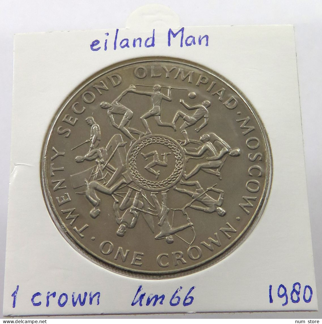 ISLE OF MAN CROWN 1980  #alb026 0115 - Isla Man